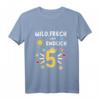 Kinder Fünfter Geburtstag T-Shirt – Stolzes Geburtstagsmotiv mit Sonne, Schmetterling & Krone für Kinder ab 5 Jahren