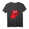 Zunge Raus Rote Lippen Kussmund Lippenstift T-Shirt – Lustiges Kostüm für Karneval, Fasching & Pride + Geschenkidee für Mama, Schwester & Freundin
