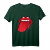 Zunge Raus Rote Lippen Kussmund Lippenstift T-Shirt – Lustiges Kostüm für Karneval, Fasching & Pride + Geschenkidee für Mama, Schwester & Freundin