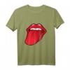 Zunge Raus Rote Lippen Kussmund Lippenstift T-Shirt – Lustiges Kostüm für Karneval, Fasching & Pride + Geschenkidee für Mama, Schwester & Freundin
