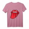 Zunge Raus Rote Lippen Kussmund Lippenstift T-Shirt – Lustiges Kostüm für Karneval, Fasching & Pride + Geschenkidee für Mama, Schwester & Freundin