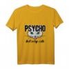 Psycho But Very Cute Katze mit Zunge Shirt - Frecher Spruch T-Shirt für Katzenliebhaberinnen, Freundinnen & Schwestern als Geschenkidee