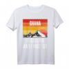 Ghana ruft und ich muss gehen T-Shirt - Vintage Design mit Berg und Sonnenuntergang für Ghana-Reisende und Heimatverbundene