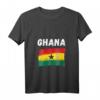 Damen Ghana-Flagge T-Shirt mit V-Ausschnitt - Vintage Grunge Outfit für Urlaub, Nationalstolz & Geschenke für Ghana-Erbe