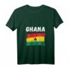 Damen Ghana-Flagge T-Shirt mit V-Ausschnitt - Vintage Grunge Outfit für Urlaub, Nationalstolz & Geschenke für Ghana-Erbe