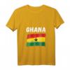 Damen Ghana-Flagge T-Shirt mit V-Ausschnitt - Vintage Grunge Outfit für Urlaub, Nationalstolz & Geschenke für Ghana-Erbe