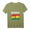 Damen Ghana-Flagge T-Shirt mit V-Ausschnitt - Vintage Grunge Outfit für Urlaub, Nationalstolz & Geschenke für Ghana-Erbe