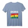 Damen Ghana-Flagge T-Shirt mit V-Ausschnitt - Vintage Grunge Outfit für Urlaub, Nationalstolz & Geschenke für Ghana-Erbe
