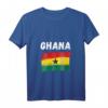 Damen Ghana-Flagge T-Shirt mit V-Ausschnitt - Vintage Grunge Outfit für Urlaub, Nationalstolz & Geschenke für Ghana-Erbe
