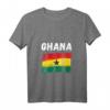 Damen Ghana-Flagge T-Shirt mit V-Ausschnitt - Vintage Grunge Outfit für Urlaub, Nationalstolz & Geschenke für Ghana-Erbe