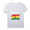 Damen Ghana-Flagge T-Shirt mit V-Ausschnitt - Vintage Grunge Outfit für Urlaub, Nationalstolz & Geschenke für Ghana-Erbe
