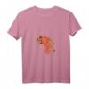 Damen Afrika Karte T-Shirt mit Kente-Muster und V-Ausschnitt - Leichtes, klassisch geschnittenes Ethno-Design
