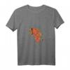 Damen Afrika Karte T-Shirt mit Kente-Muster und V-Ausschnitt - Leichtes, klassisch geschnittenes Ethno-Design