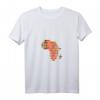 Damen Afrika Karte T-Shirt mit Kente-Muster und V-Ausschnitt - Leichtes, klassisch geschnittenes Ethno-Design