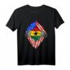 Ghanaisch-amerikanisches T-Shirt mit Ghana- und US-Flagge - Stolz auf dein Erbe & patriotische Kleidung für Ghana-Fans