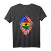 Ghanaisch-amerikanisches T-Shirt mit Ghana- und US-Flagge - Stolz auf dein Erbe & patriotische Kleidung für Ghana-Fans