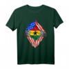Ghanaisch-amerikanisches T-Shirt mit Ghana- und US-Flagge - Stolz auf dein Erbe & patriotische Kleidung für Ghana-Fans