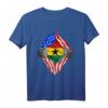 Ghanaisch-amerikanisches T-Shirt mit Ghana- und US-Flagge - Stolz auf dein Erbe & patriotische Kleidung für Ghana-Fans
