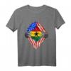 Ghanaisch-amerikanisches T-Shirt mit Ghana- und US-Flagge - Stolz auf dein Erbe & patriotische Kleidung für Ghana-Fans