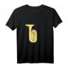 Tuba One-Line Musiker Design T-Shirt – Perfektes Geschenk für Tubisten und Blas-Orchester Mitglieder