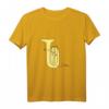 Tuba One-Line Musiker Design T-Shirt – Perfektes Geschenk für Tubisten und Blas-Orchester Mitglieder