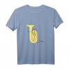 Tuba One-Line Musiker Design T-Shirt – Perfektes Geschenk für Tubisten und Blas-Orchester Mitglieder