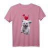 Shirt mit Malteser Hund und Herz - Lustiges Hundemotiv T-Shirt für Hundeliebhaber, Hundemamas & Papas, perfekt zum Gassi gehen