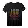 Robbie Retro Wordmark Pattern - Vintage Style T-Shirt aus Ann Arbor mit Retro Farb- und Schriftgestaltung