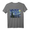 Sternenklare Nacht von Vincent van Gogh - Berühmtes Kunstwerk T-Shirt für Kunstliebhaber, Studenten & Lehrer