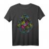HapPanda Harry Potter Neon Hogwarts Crest T-Shirt - Offizielles Warner Bros Lizenzprodukt