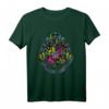 HapPanda Harry Potter Neon Hogwarts Crest T-Shirt - Offizielles Warner Bros Lizenzprodukt