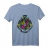 HapPanda Harry Potter Neon Hogwarts Crest T-Shirt - Offizielles Warner Bros Lizenzprodukt