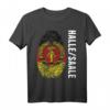 DDR Flagge Stolz DNA Fingerabdruck T-Shirt für Halle/Saale - Nostalgisches Ostdeutschland Motiv für ehemalige DDR-Bürger