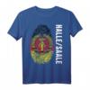 DDR Flagge Stolz DNA Fingerabdruck T-Shirt für Halle/Saale - Nostalgisches Ostdeutschland Motiv für ehemalige DDR-Bürger