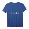 Hamburg Flagge & Wappen Herzschlag EKG T-Shirt für Hamburger - Lustiges Geschenk für Heimatliebhaber & St. Pauli Fans