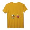 Damen Funny Burger & Pommes Friends Cheeseburger Hamburger T-Shirt mit V-Ausschnitt – Perfekt für Foodie-Freunde & Fast-Food-Liebhaber