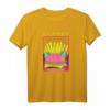 80er & 90er Vaporwave T-Shirt mit Hamburger, Pommes & Geometrischem Polygon - Retro Synthwave Mode für Fans von Japanischer Ästhetik & Popkultur
