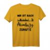 Mir ist nach HAMBURG zumute - Skyline Hamburg T-Shirt mit Sehenswürdigkeiten für Hamburger & Hamburg-Liebhaber
