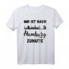 Mir ist nach HAMBURG zumute - Skyline Hamburg T-Shirt mit Sehenswürdigkeiten für Hamburger & Hamburg-Liebhaber