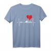 Hamburg Skyline Herzschlag T-Shirt – Hamburg Hafen & Stadtliebe Fanartikel für echte Hamburg-Fans