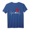 Hamburg Skyline Herzschlag T-Shirt – Hamburg Hafen & Stadtliebe Fanartikel für echte Hamburg-Fans