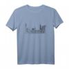 Skyline Hamburg Handgezeichnet Stadtbild T-Shirt – Liebe für Hamburg mit Elbphilharmonie, Hafen, Rathaus & Tanzenden Türmen