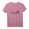 Skyline Hamburg Handgezeichnet Stadtbild T-Shirt – Liebe für Hamburg mit Elbphilharmonie, Hafen, Rathaus & Tanzenden Türmen