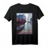 I love Hamburg - Retro Design mit Barkasse & Elbe Hamburg T-Shirt, ideal als Souvenir & Geschenk für Hamburg-Fans