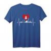 Hamburg Skyline Herzschlag T-Shirt – Fanartikel, Souvenir & Outfit für Hamburg-Liebhaber mit Hafen- und Alster-Motiv