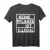 Keine Pflanze ist illegal Hanf Muster Cannabis T-Shirt - Cooles Geschenk für Legalisierungsfans, Reggae Musik & Protest in Hamburg & Berlin
