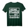 Keine Pflanze ist illegal Hanf Muster Cannabis T-Shirt - Cooles Geschenk für Legalisierungsfans, Reggae Musik & Protest in Hamburg & Berlin