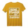 Keine Pflanze ist illegal Hanf Muster Cannabis T-Shirt - Cooles Geschenk für Legalisierungsfans, Reggae Musik & Protest in Hamburg & Berlin