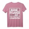 Keine Pflanze ist illegal Hanf Muster Cannabis T-Shirt - Cooles Geschenk für Legalisierungsfans, Reggae Musik & Protest in Hamburg & Berlin