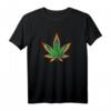 Buntes Hanfblatt Regenbogen Cannabis Marihuana T-Shirt – Perfektes Geschenk für Kiffer, Freunde & Fans von Hanf und Marihuana